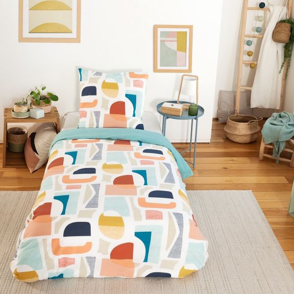 Parure de lit enfant 140x200 cm Polycoton Colors