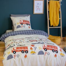 Parure de lit 140x200 cm coton TANZANIA vert