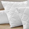 Lot 2 Protèges oreiller 65x65 cm Polyester Matelasse – Respirant Blanc