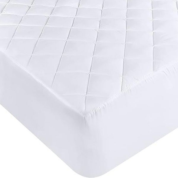 Protège matelas 180x200 cm Polyester Matelasse – Respirant Blanc