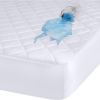 Protège matelas 160x200 cm Polyester Matelasse – Imperméable – Respirant Blanc