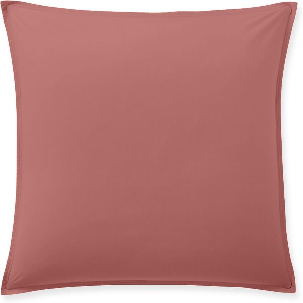 Taie d'oreiller 65x65 cm Percale de Coton Lavé Vieux Rose