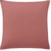 Taie d'oreiller 65x65 cm Percale de Coton Lavé Vieux Rose