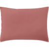 Taie d'oreiller 50x70 cm Percale de Coton Lavé Vieux Rose