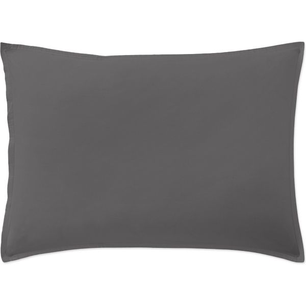 Taie d'oreiller 50x70 cm Percale de Coton Lavé Gris Magnet