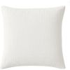 Taie d'oreiller 65x65 cm Gaze de Coton Lavé Blanc Pur