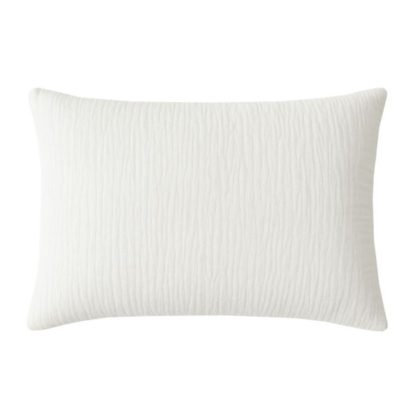 Taie d'oreiller 50x70 cm Gaze de Coton Lavé Blanc Pur