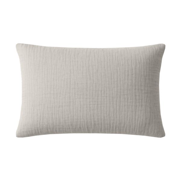 Taie d'oreiller 50x70 cm Gaze de Coton Lavé Gris Glacier