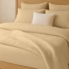 Drap housse 140x190 cm Gaze de Coton Lavé Ecru Naturel