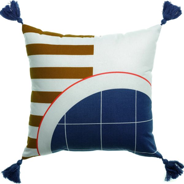 Coussin déco 40x40 cm Coton Saphir