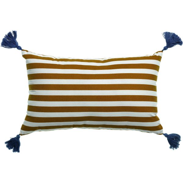 Coussin déco 30x50 cm Coton Saphir