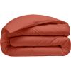 Housse de couette 240x260 cm Percale de Coton Lavé Terre De Sienne