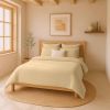 Housse de couette 220x240 cm Gaze de Coton Lavé Ecru Naturel