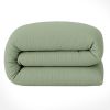 Housse de couette 240x260 cm Gaze de Coton Lavé Vert Givrée