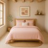 Housse de couette 220x240 cm Gaze de Coton Lavé Rose Lotus