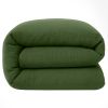 Housse de couette 220x240 cm Gaze de Coton Lavé Vert Cèdre