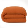 Housse de couette 220x240 cm Gaze de Coton Lavé Safran Minéral