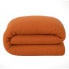Housse de couette 240x260 cm Gaze de Coton Lavé Safran Minéral