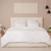 Lot 2 taies d'oreiller 50x70 cm Gaze de Coton Lavé Blanc Pur