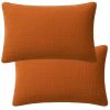 Lot 2 taies d'oreiller 50x70 cm Gaze de Coton Lavé Safran Minéral