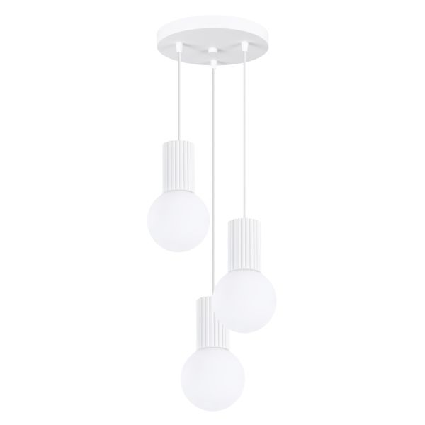 Suspension Aluminium Blanc G9 3 Halo