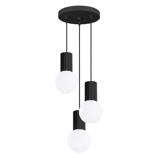 Suspension Aluminium Noir G9 3 Halo