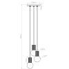 Suspension Aluminium Noir G9 3 Halo