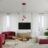 Lampe à poser Aluminium Bourgogne G9 1 Halo