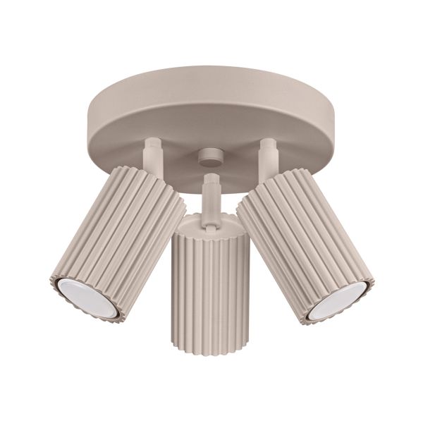 Plafonnier Aluminium Taupe GU10 3 Karbon