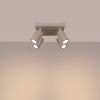 Plafonnier Aluminium Taupe GU10 4 Karbon