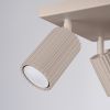 Plafonnier Aluminium Taupe GU10 4 Karbon