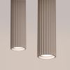 Suspension Aluminium Taupe GU10 2 Karbon