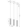 Suspension Aluminium Taupe GU10 3 Karbon