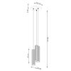 Suspension Aluminium Taupe GU10 3 Karbon