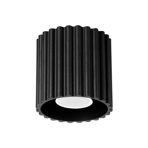 Plafonnier Aluminium Noir GU10 1 Aura