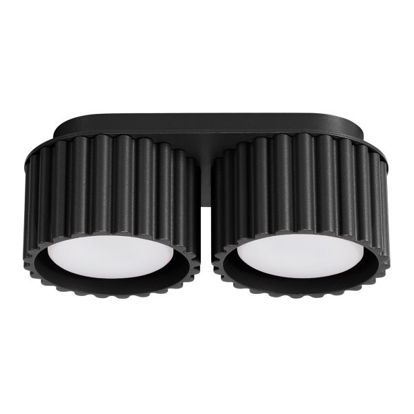 Plafonnier Aluminium Noir Gx53 2 Aura