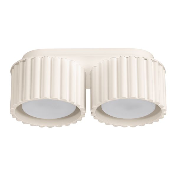 Plafonnier Aluminium Beige Gx53 2 Aura
