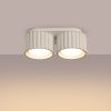 Plafonnier Aluminium Beige Gx53 2 Aura