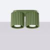 Plafonnier Aluminium Vert Olive GU10 2 Aura