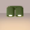 Plafonnier Aluminium Vert Olive GU10 2 Aura
