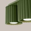 Plafonnier Aluminium Vert Olive GU10 2 Aura