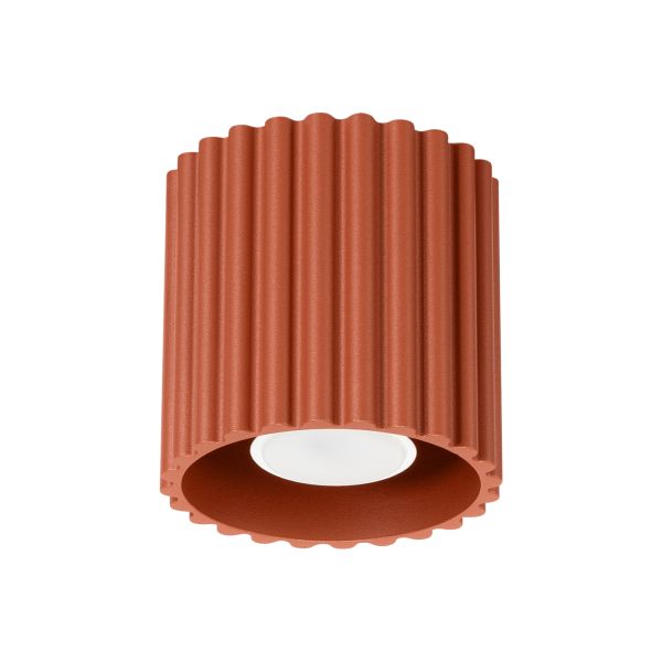 Plafonnier Aluminium Ocre Rouge GU10 1 Aura