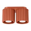 Plafonnier Aluminium Ocre Rouge GU10 2 Aura