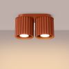 Plafonnier Aluminium Ocre Rouge GU10 2 Aura