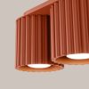 Plafonnier Aluminium Ocre Rouge GU10 2 Aura