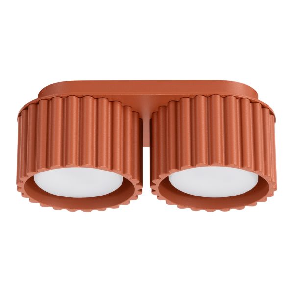Plafonnier Aluminium Ocre Rouge Gx53 2 Aura