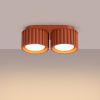 Plafonnier Aluminium Ocre Rouge Gx53 2 Aura