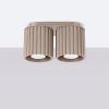 Plafonnier Aluminium Taupe GU10 2 Aura