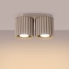 Plafonnier Aluminium Taupe GU10 2 Aura