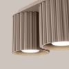 Plafonnier Aluminium Taupe GU10 2 Aura